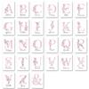 Benutzerdefiniertes Babynamen-Poster, personalisierbares Kinderzimmer, Wandkunst, Leinwandgemälde, Druck, rosa Blumentiere, Wandbilder für Mädchenschlafzimmer