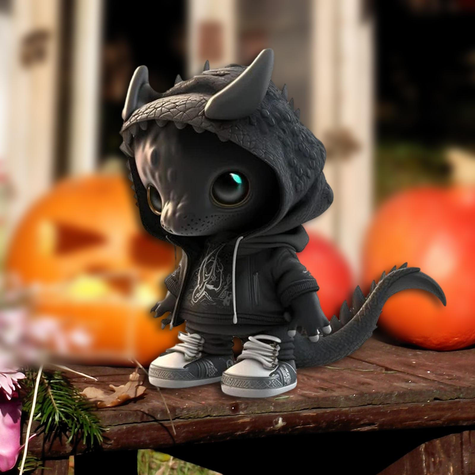 

Enchanting Dragon Sculpture for Garden and Home Decor чорний
