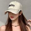 3D Letter Soft Top Duckbill Cap for Women and Men, Spring/Summer Korean Style Versatile Washed Distressed Street Fashion Sun Protection Baseball Cap