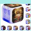 Squid Game Led Alarm Clock With Multicolor Changeable Lights Creative Desktop Night Light