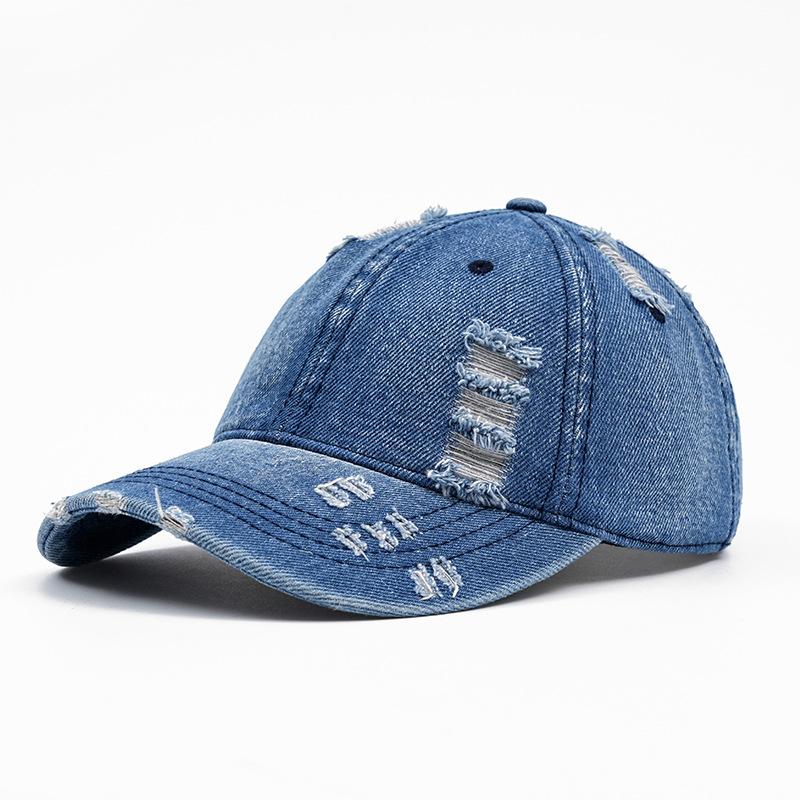 Women's Hole Baseball Cap Men's Denim Sunscreen Cap