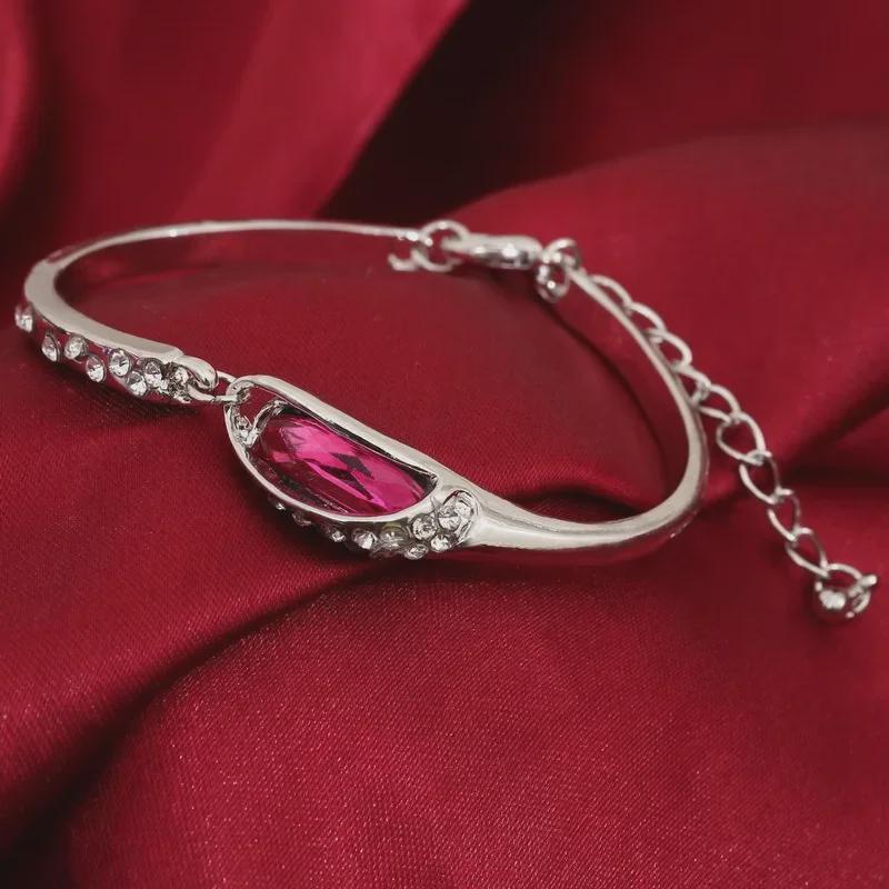 Elegant Austrian Crystal Glass Shoe Bracelet Jewelry