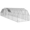 Vidaxl Kurnik Z Dachem 2,5X10X2,25 M Stal Ocynkowana
