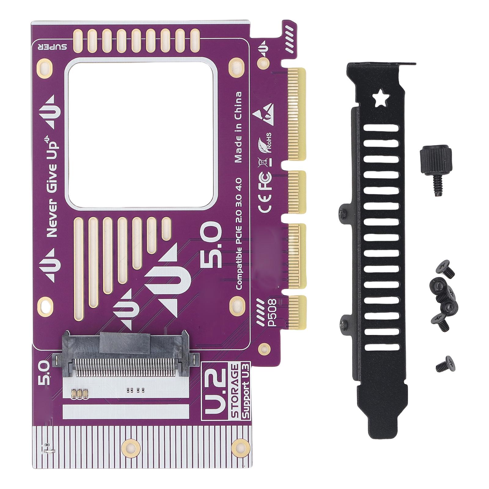 

PCIE 5.0 to U.2 U.3 Adapter X16 Interface SSD Expansion Card for PC Gen3 Convert SFF8639