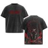 Ryomen Sukuna Jujutsu Kaisen T-shirt for Men Clothing Manga Graphic Short Sleeve Tees Tops Retro Washed Oversized Cotton T Shirt