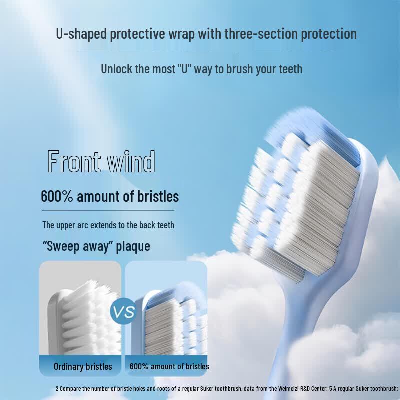 Saky High-Density Whitening Soft-Bristle Toothbrush - 2 Pack