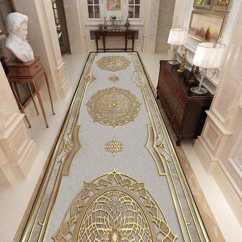 Luxury Marble Corridor Carpet el Hallway Runner Decoration Rugs Living Room Aisle Washable Non-slip Floor Mat izable