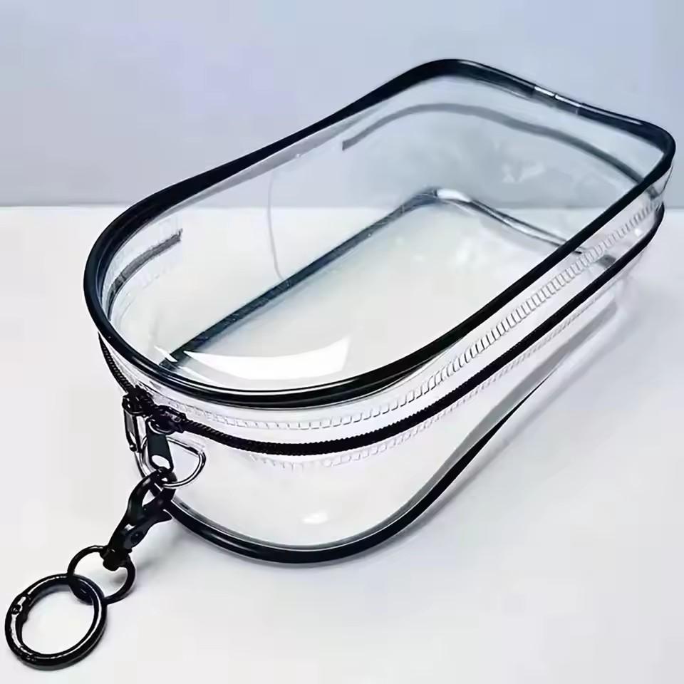 

Colorful Pvc Transparent Out Bag Protector Case Organizer Box Keychain Doll Accessories for 17cm Dolls Outdoor Display Bag чёрный