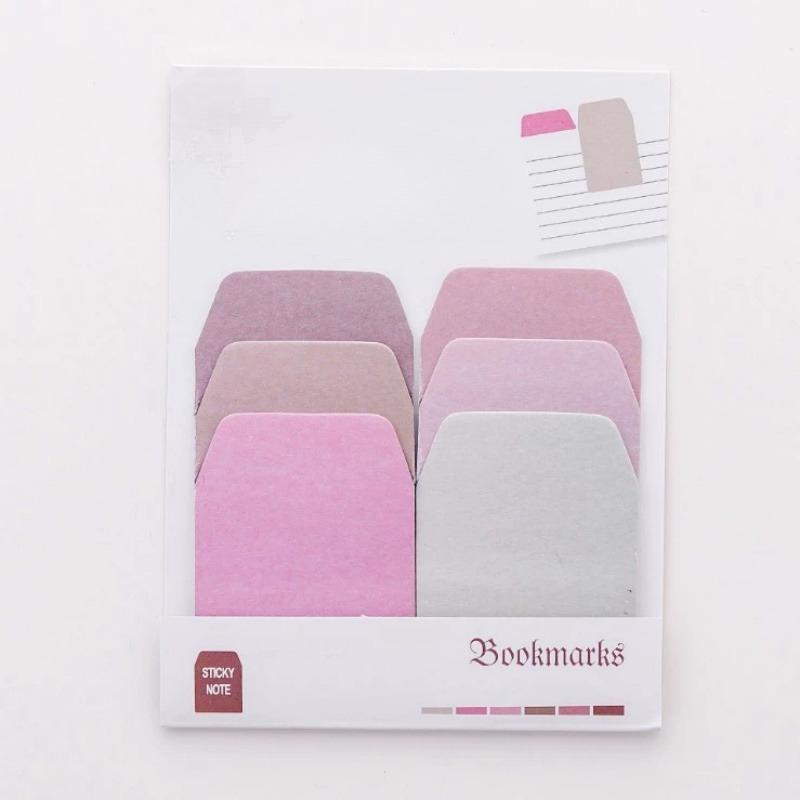 60 Sheets Per Book Solid Color Sticky Notes Information Notebook Notes Stationery Memo Bookmark Notebook School Supplies