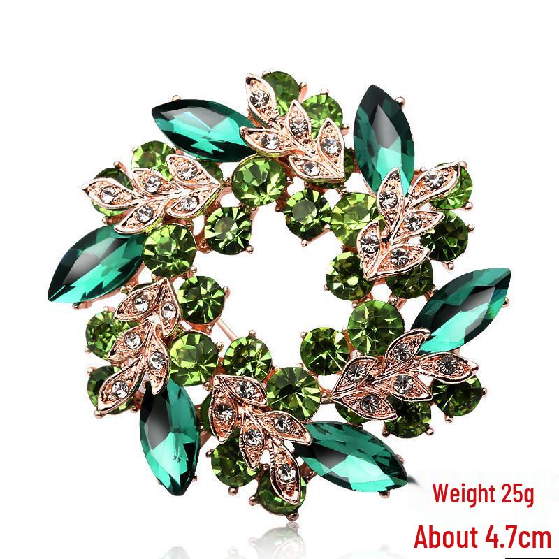 Autumn-Winter Brooch Corsage: Women's Cardigan & Scarf Pin with Bauhinia Buckle.