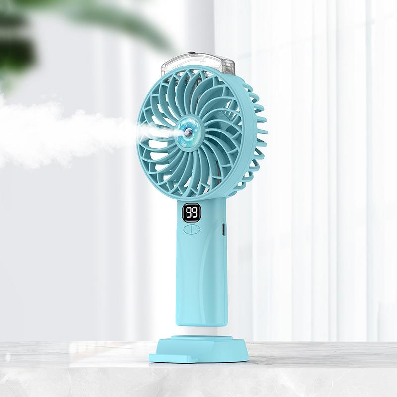 Portable Water Spray Mist Fan Electric USB Rechargeable Handheld Mini Fan Cooling Air Conditioner Humidifier for Outdoor
