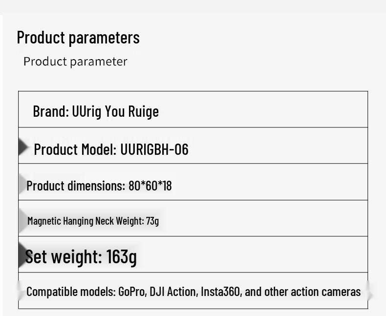 YouriGe 8-Hour Sports Camera Magnetic Chest & Neck Mount for Action 3/4/5