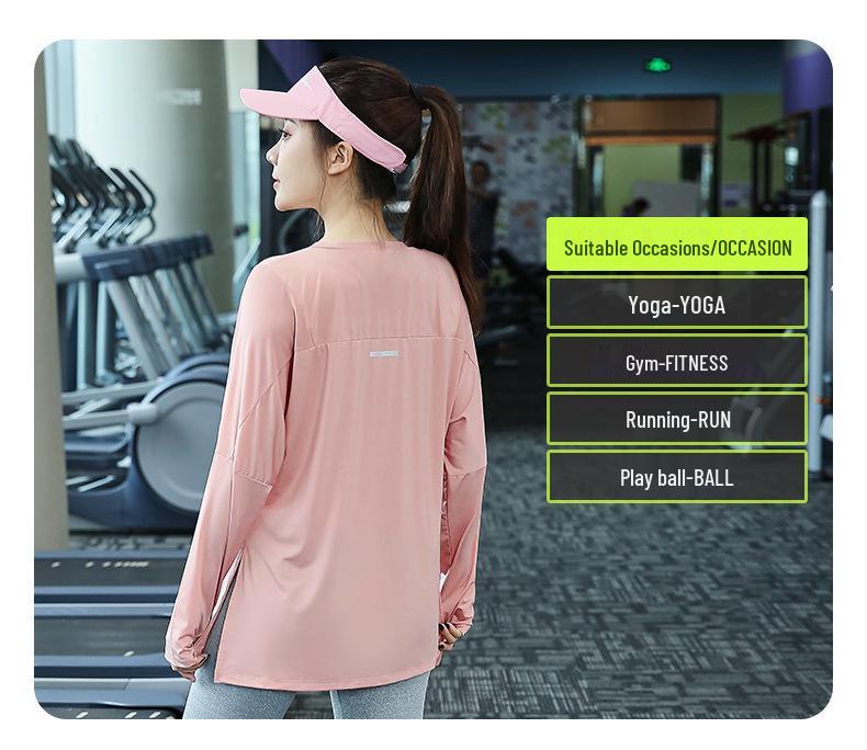 Plus Size Women's Quick Dry Long Sleeve Yoga Top - Autumn/Winter Loose Fit Fitness Shirt, Suitable for Running (200 Jin).