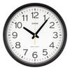 Wall Clock, Radio-Controlled Clock, Black, Analog, Second Hand Stops At Night, IQ-482J-1JF