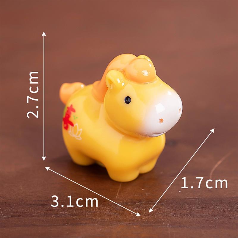 Mini Horse Figurines Resin Horse Model Miniature Fairy Garden Moss Landscape Diy Terrarium Crafts Car Interior Decoration