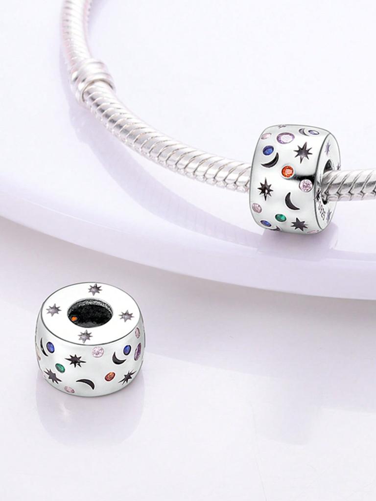 Charms Plata Gemstoneflower Clips And Spacersbeads Copper Plated Fit Copperoriginal Bracelet For Jewelry Making Diy Charm