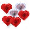 Fan Paper Decorative Flowers In Heart Shape For Romantic Valentines Day Events