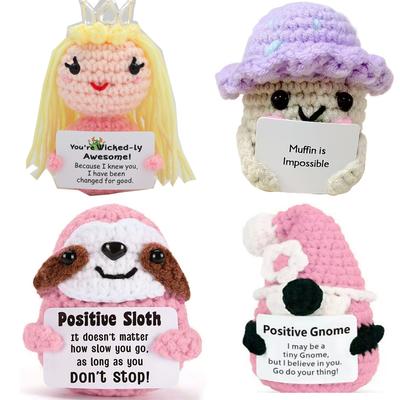 2025 Emotional Support Crochet Doll Positive Crochet Animal Funny Gifts for Friends Desk Accessories Home Decor Items