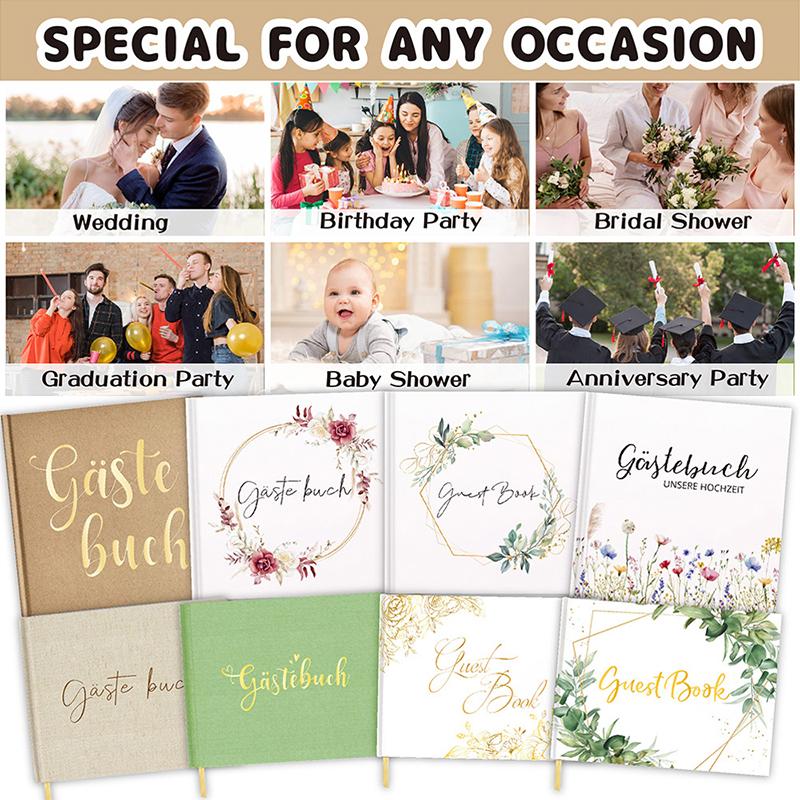 Wedding Guest Book Guest Sign In Book Guestbook For Reception, Engagement, Anniversary Keepsakes, Wedding Gifts