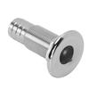 Thru Hull Fitting 1 Inch 316 Stainless Steel Straight Barbed Hose Thru Drain Connector for Boat Yacht 1 Inch Half