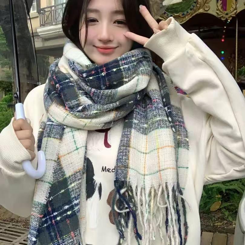 Women's European and American Style Long Fringe Mohair Scarf - Warm Autumn/Winter Shawl & Neck Warmer