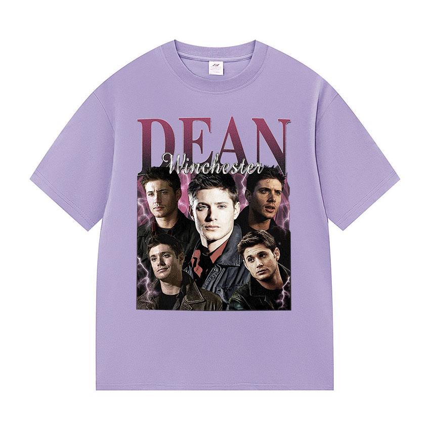Vintage Dean Winchester Actor Graphic T Shirt Unisexs Fashion High Quality Clothing Tshirts Unisex 100 Cotton Oversized TShirt