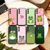Modische C-Cute Frosch Handyhülle Für Samsung Galaxy A73,A72,A71,A70,A53,A52,A51,Weiche Silikon Schwarze Hülle