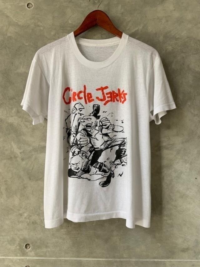 Vintage CIRCLE JERKS hardcore punk rock band T-shirt White Color PP2986 L