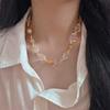 Maillard Style Vintage High Quality Natural White Crystal Citrine Necklace Clavicle Chain