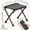 Lightweight Portable Folding Stool Aluminum Frame, Black Mesh Seat for Outdoor Camping, Fishing, Picnics & Hiking