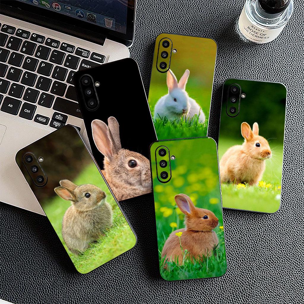 Phone Cover for Samsung Galaxy S25 S24 S23 FE Plus Ultra S7 Edge A16 A15 5G S25+ Casing Flexible Case Rabbit