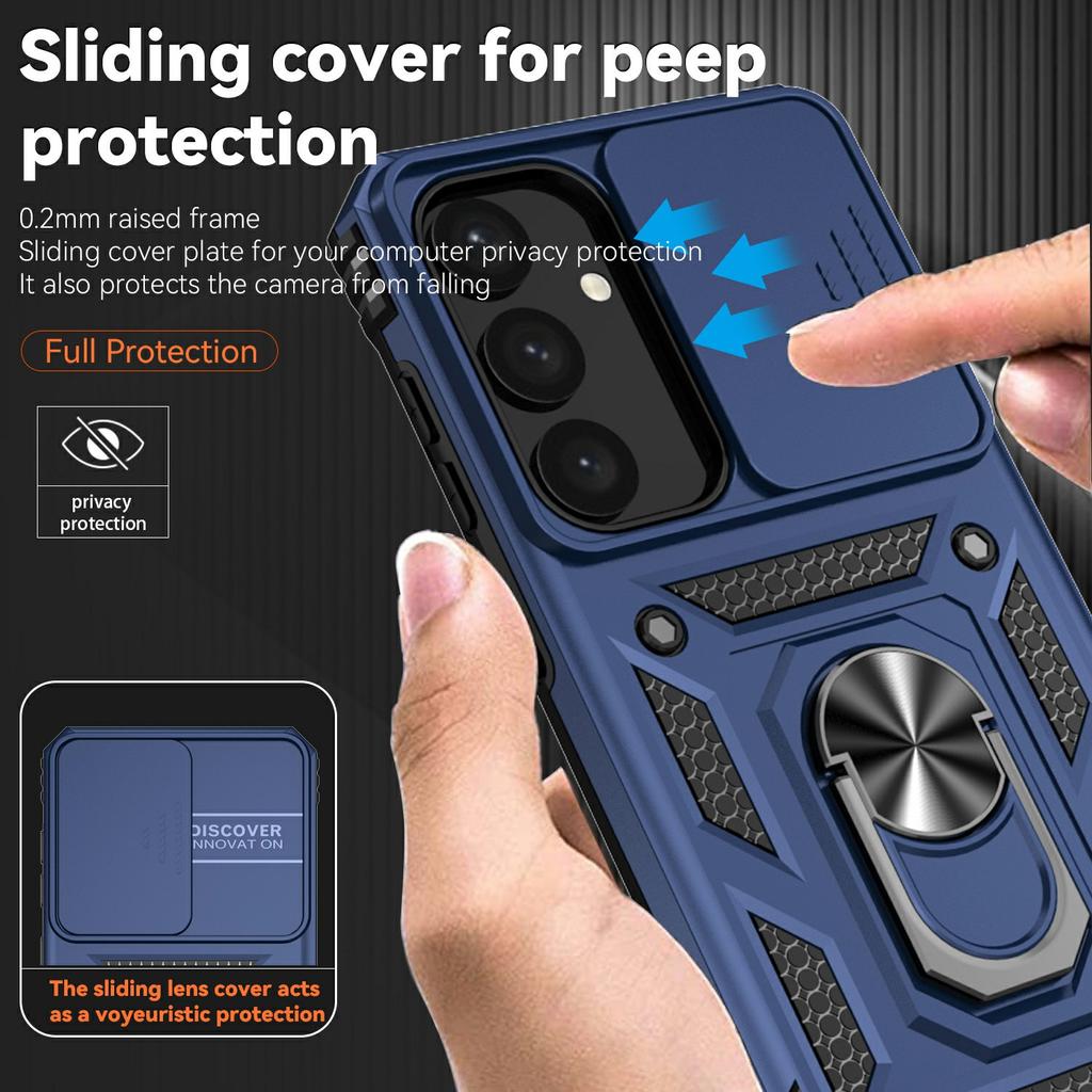 For Samsung Galaxy S25 Case PC + TPU Phone Cover Lens Ultimate Protection Kickstand