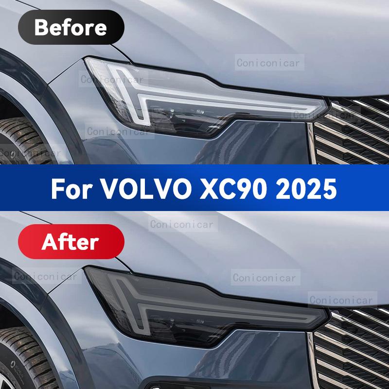 For VOLVO XC90 2025 Car Headlight TPU Protective Film Front Light Tint Change Color Cover Sticker Accessories
