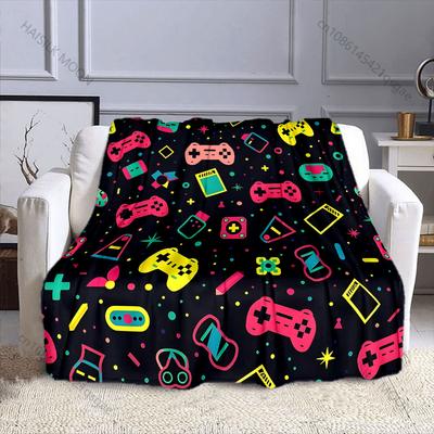 Video Game Element Controller Pattern Blanket Warm Soft for Sofa Bed Home Travel Camping Blanket All Seasons Luxury Gifts