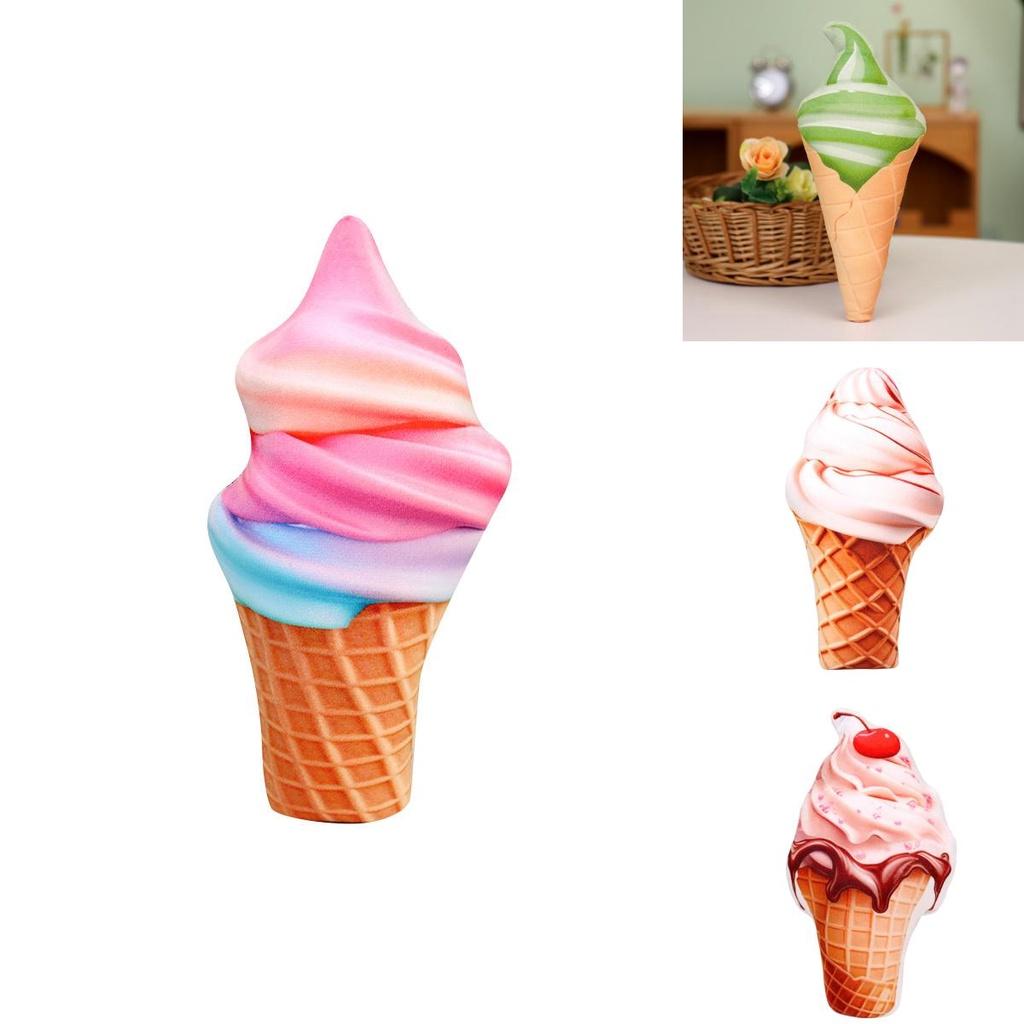 Süße Leckereien Eiscreme Kissen Weich Und Knetbar Anpassbarer Bilddruck Ideales Requisit Oder Geschenk