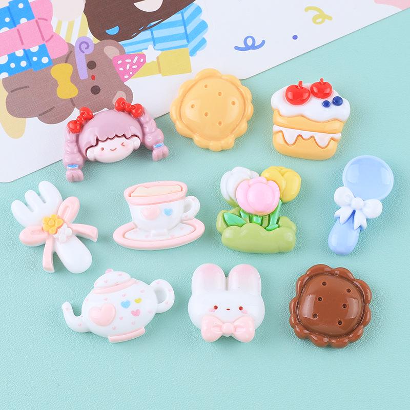 Glossy Handmade Cartoon Girl Resin Charms for Crocs and DIY Jewelry