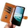 For Xiaomi Redmi 15C 4G (173mm) Wallet Case T-Shape Lines Leather Phone Cover Stand