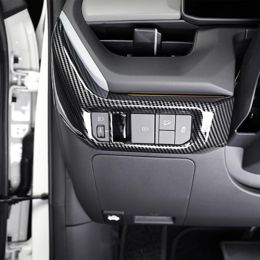 For KIA SELTOS SP3 Carbon Fiber Interior Trim Window Button/Door Bowl /Front Water Cup Holder/Steering Wheel Decoration