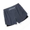 Compression Lining 2-in-1 Running Shorts Elastic Waistband Cycle Fitness Shorts Running