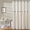 Shower Curtain, Linen Button Design, Chic Bathroom Decor ( 72" X 84")