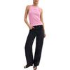 Coach SS24 Letter Print Round Neck Pullover Straight Tube Vest Women Tops Pink CS609-PIN