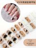 20 Pcs Halloween Christmas UV Semi Cured Gel Nail Stickers Self Adhesive Long Lasting Popular Nail Art Wraps