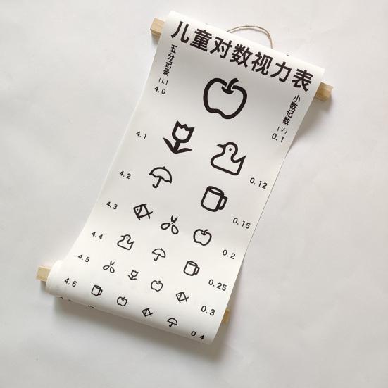 Eye Chart Multipurpose Waterproof Standardized Clear Printing Accurate Reading Eye Vision Exam Thicken Adults Kids Wall Visual Acuity Chart Canvas