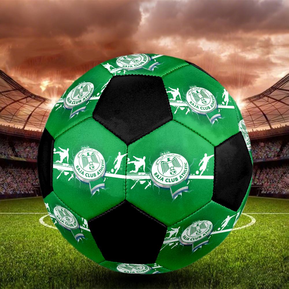 SIZE 5 Raja Casablanca Soccer Ball Colorful All Ages Machine Stitched PVC Competition Ready Durable High-Bounce