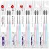 Saky Charcoal Soft Bristle Toothbrush 10-Pack