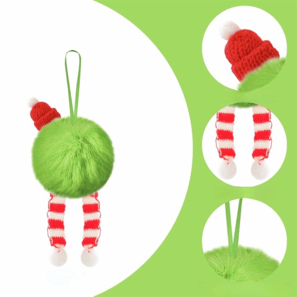 6cm Christmas Tree Decoration Ball Plush Christmas Hanging Decorations  New Year
