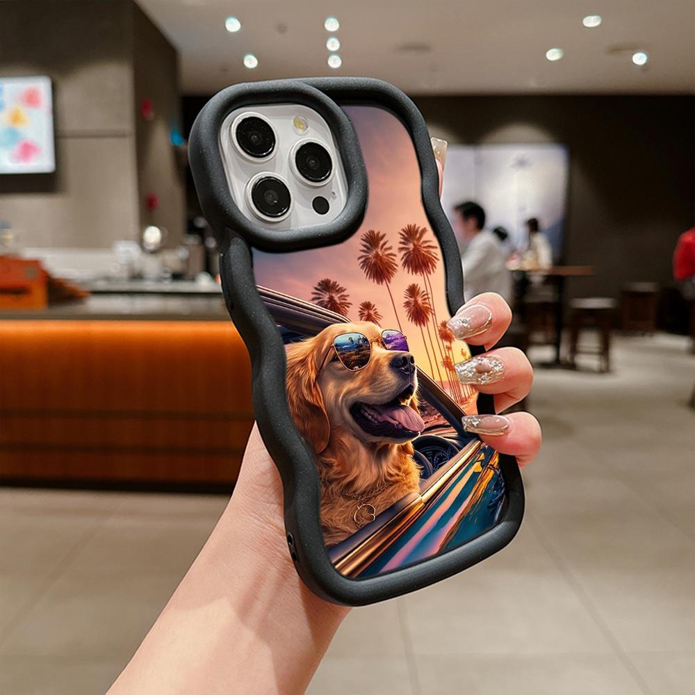 Ae76 Dog Color Doodle Design Art Protective Phone Cases for Samsung S24 Plus S23 Ultra A14 A55 A06 Honor X9b Motorola OnePlus Big Wave TPU Back Cover