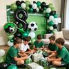 Fotbalová narozeninová sada balónků Černá čísla 0-9 Balónek 4D fotbalový balónek pro dekoraci narozeninové oslavy Dekorace sportovní oslavy