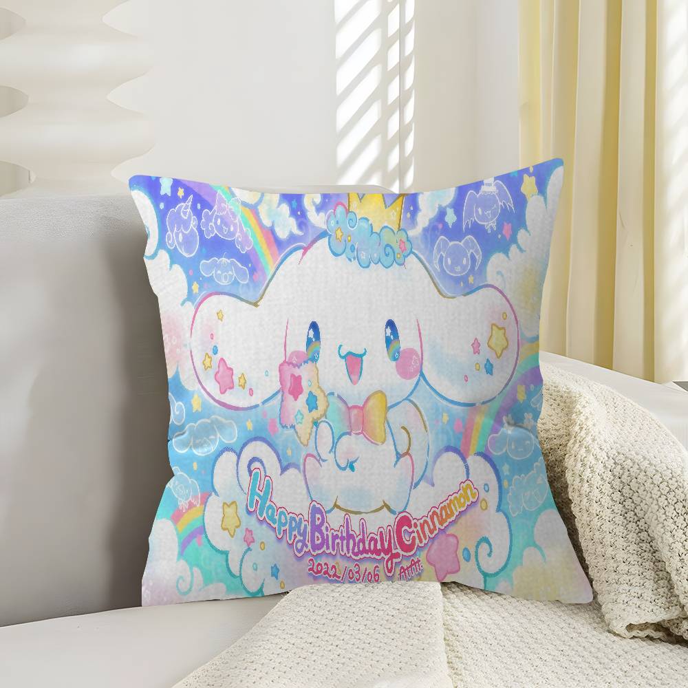 C-Cinnamoroll Maple Design Cushion Cover Happy Autumn Harvest Decor Holiday Decorati Pillow Cover