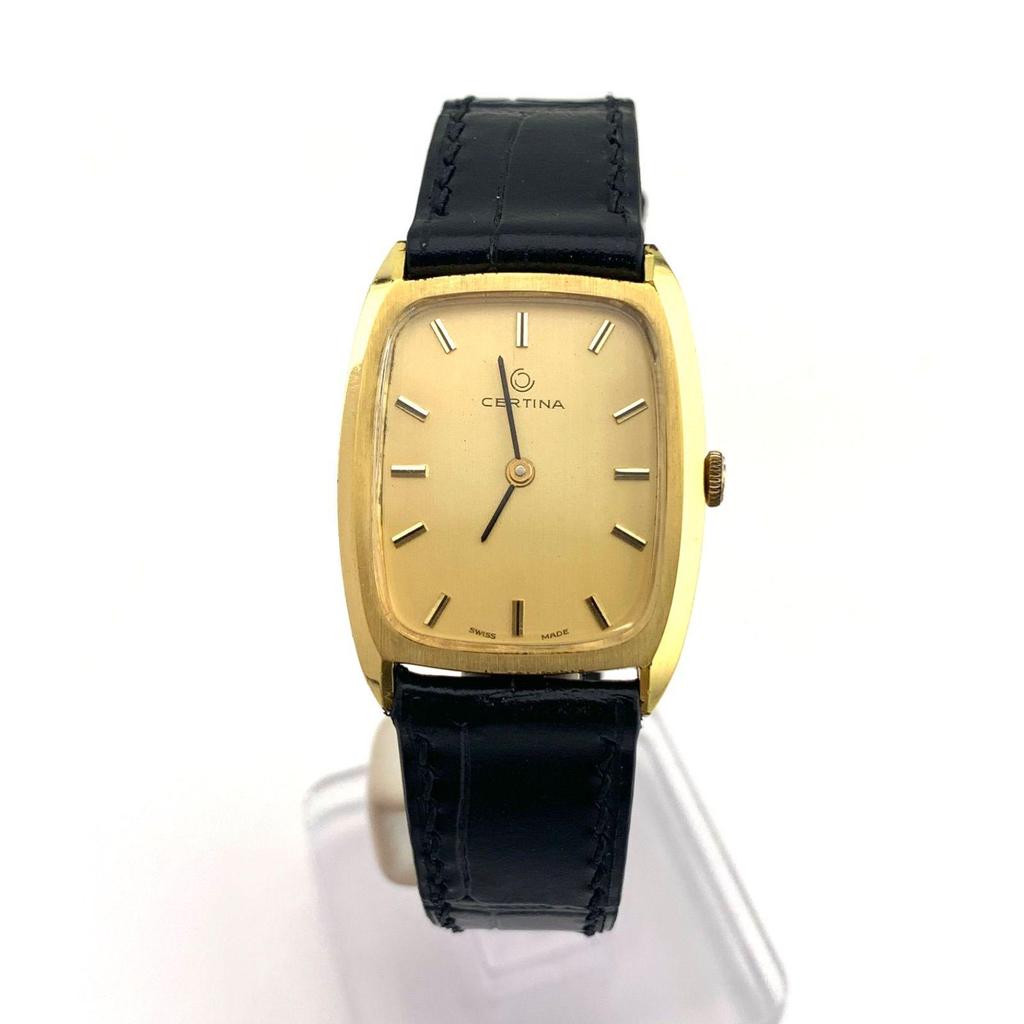 Used [Used] CERTINA 4006 179 wristwatch gold dial black